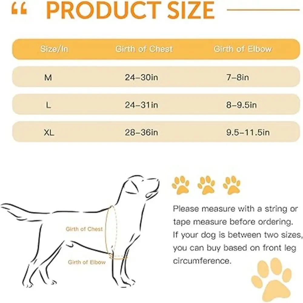 NEW Furtent Medium Dog Elbow Protector Pet Recovery Suit Prevents Licking Biting